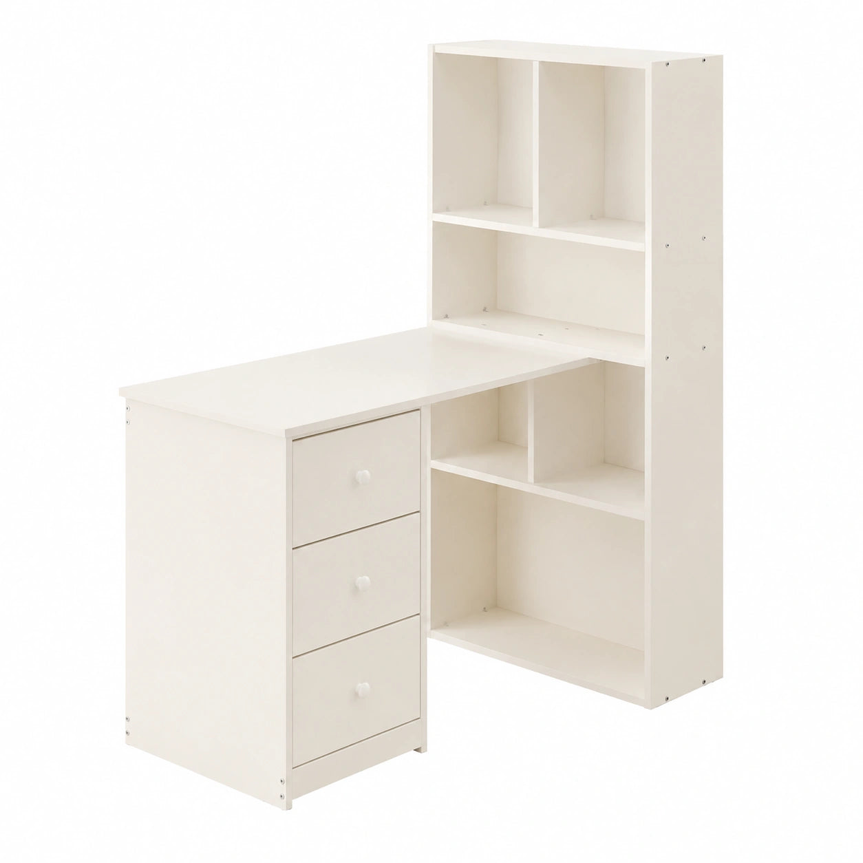 Eckschreibtisch – 117 × 63 × 135 cm, moderner Stil, ausziehbar, mit Schubladen, mit Ablagen