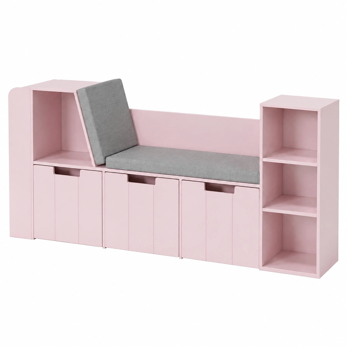 Kinderregal – 80 × 40 × 156 cm, Rosa, für Kinderzimmer