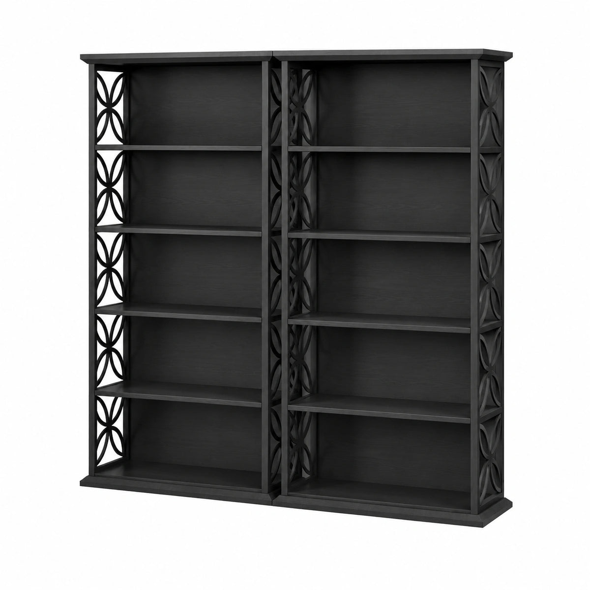 Bücherregal – 2er-Set, 180,3 cm, freistehend, für Wohnzimmer, Schlafzimmer und Büro