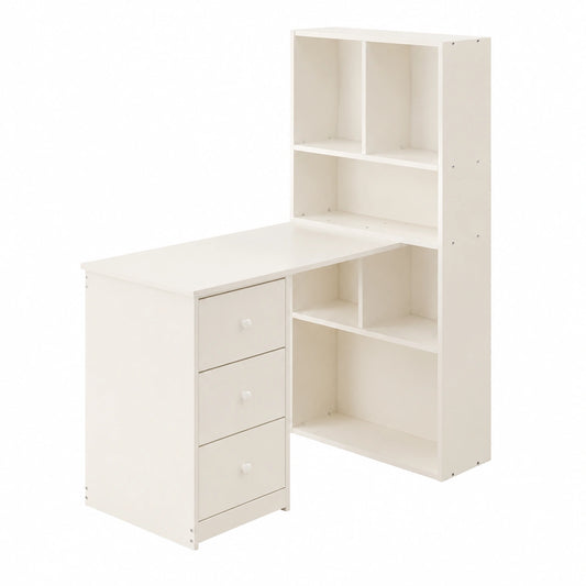 Eckschreibtisch – 117 × 63 × 135 cm, moderner Stil, ausziehbar, mit Schubladen, mit Ablagen