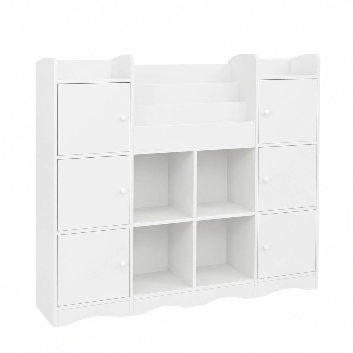 Kinderregal – 140 × 30 × 106 cm, mit mehreren Türen, für Kinderzimmer