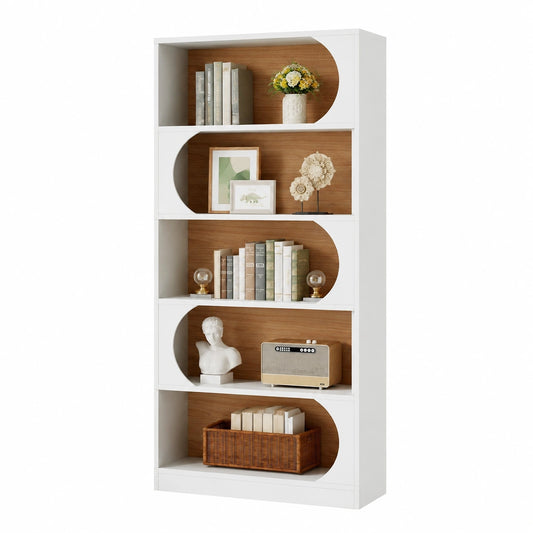 Bücherregal – 180 cm, Walnuss, für Wohnzimmer, Schlafzimmer und Büro