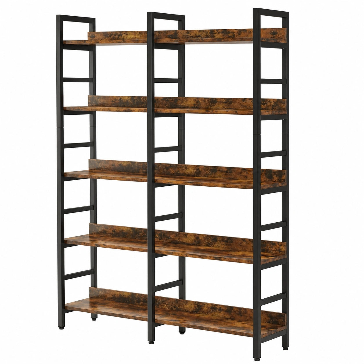 Bücherregal – 120 × 30 × 180 cm, mit Ablagen, freistehend, Schwarz, für Wohnzimmer und Büro