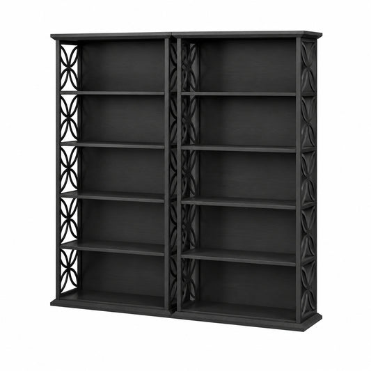 Bücherregal – 2er-Set, 180,3 cm, freistehend, für Wohnzimmer, Schlafzimmer und Büro